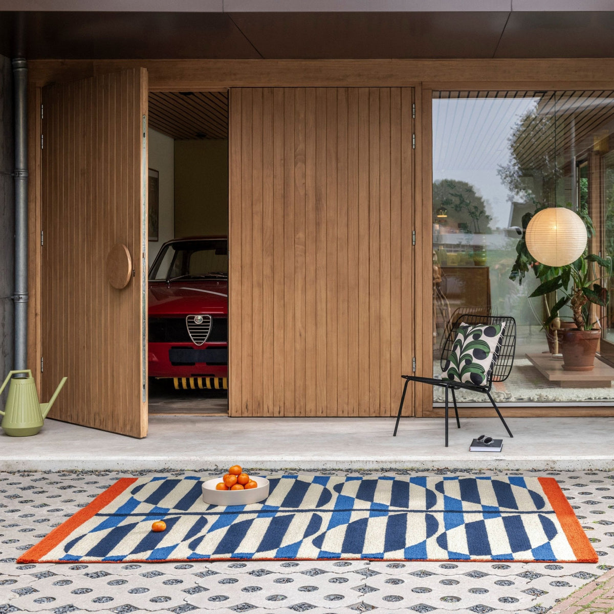 OR Stripy Stem Azure Outdoor Rug