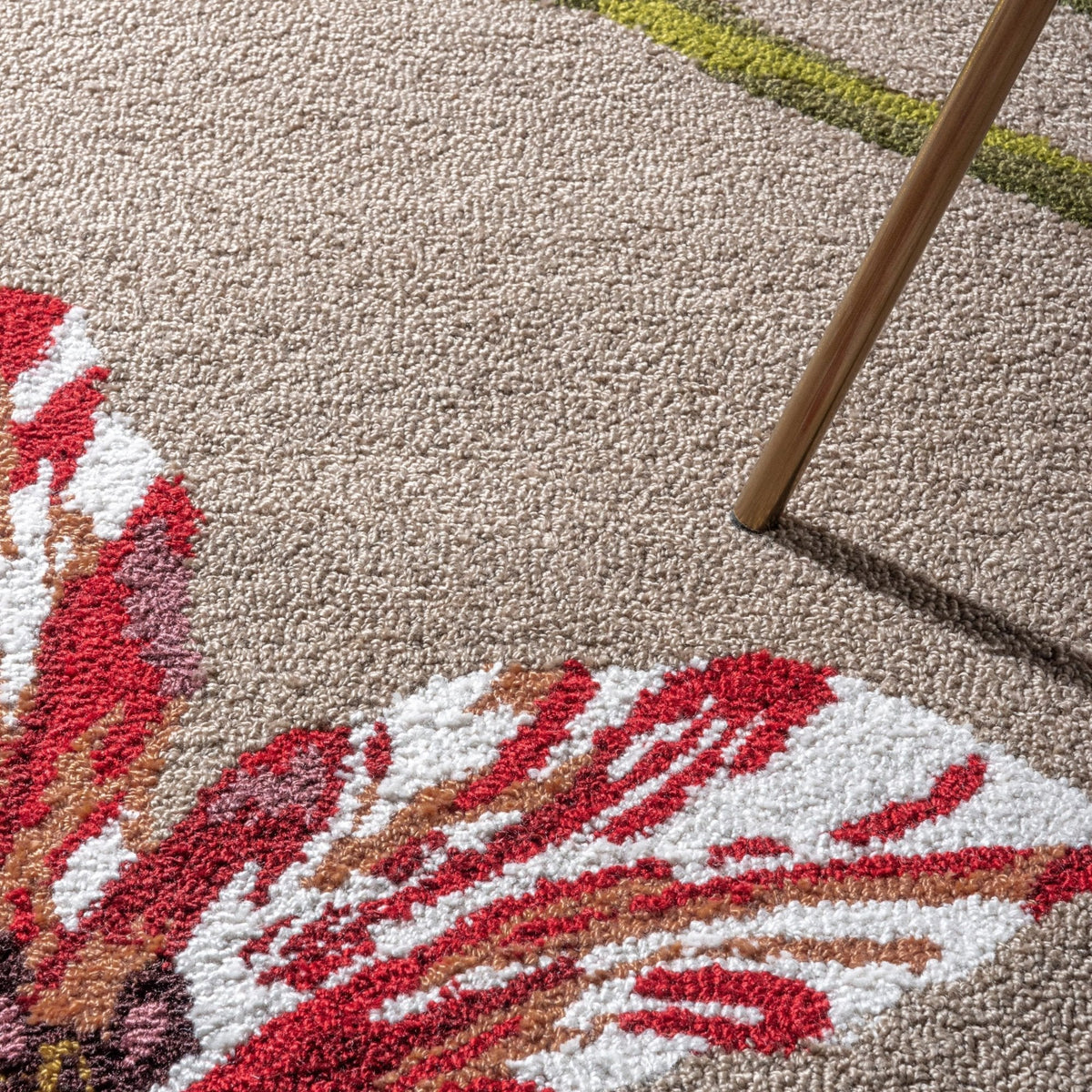 TB Botanical Tulip Burgundy Outdoor Rug