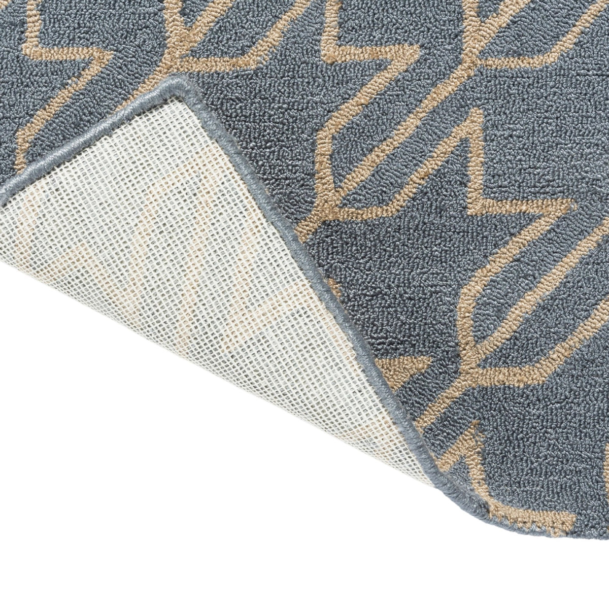 TB Houndstooth Washed Blue Outdoor Rug