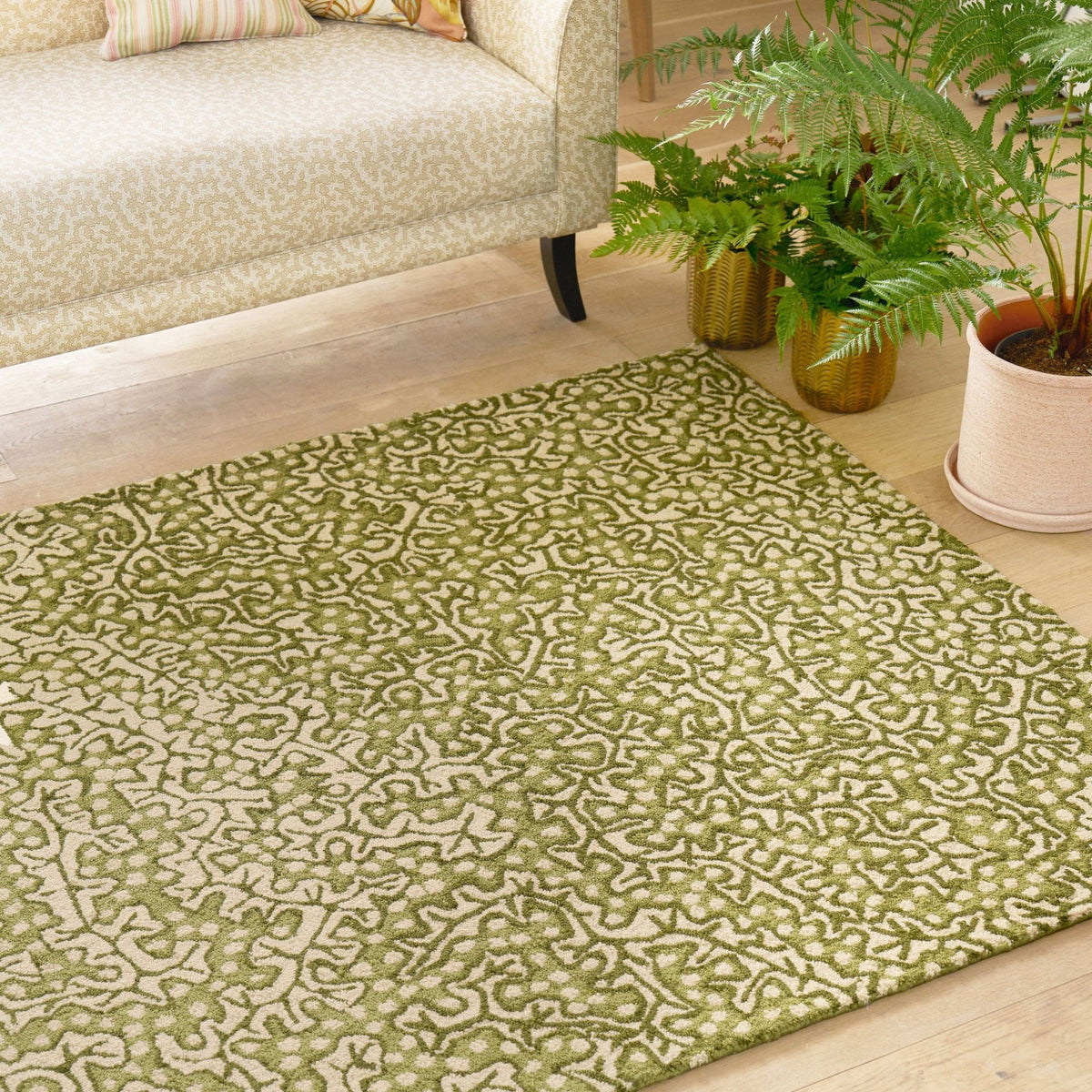 SAN Truffle Olive Outdoor Rug