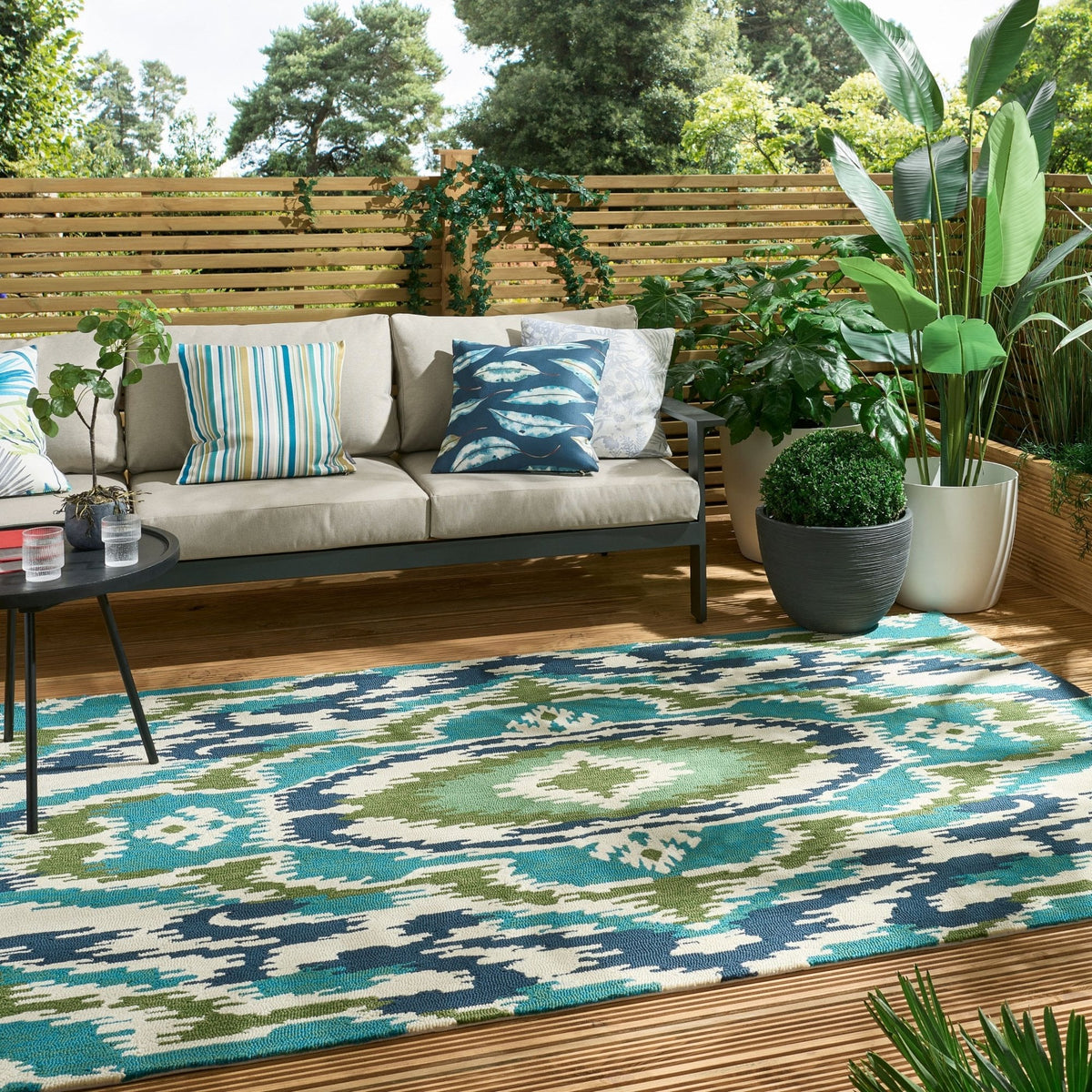 HAR Ixora-Emerald/Palm/Chartreuse Outdoor Rug