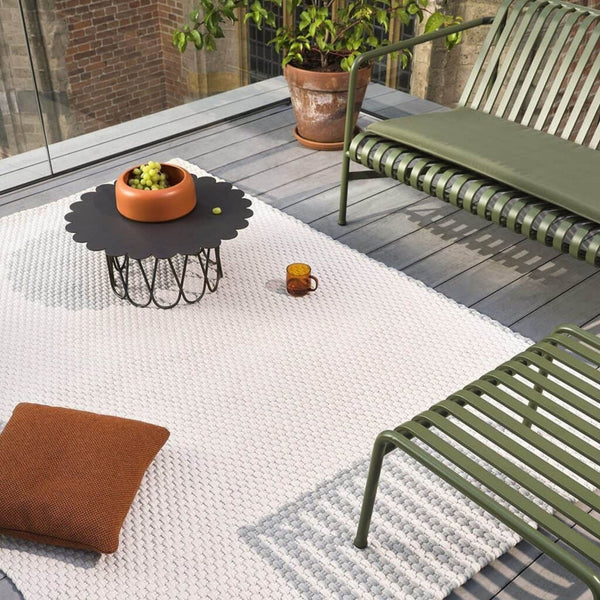 Lace White Sand Outdoor Rug