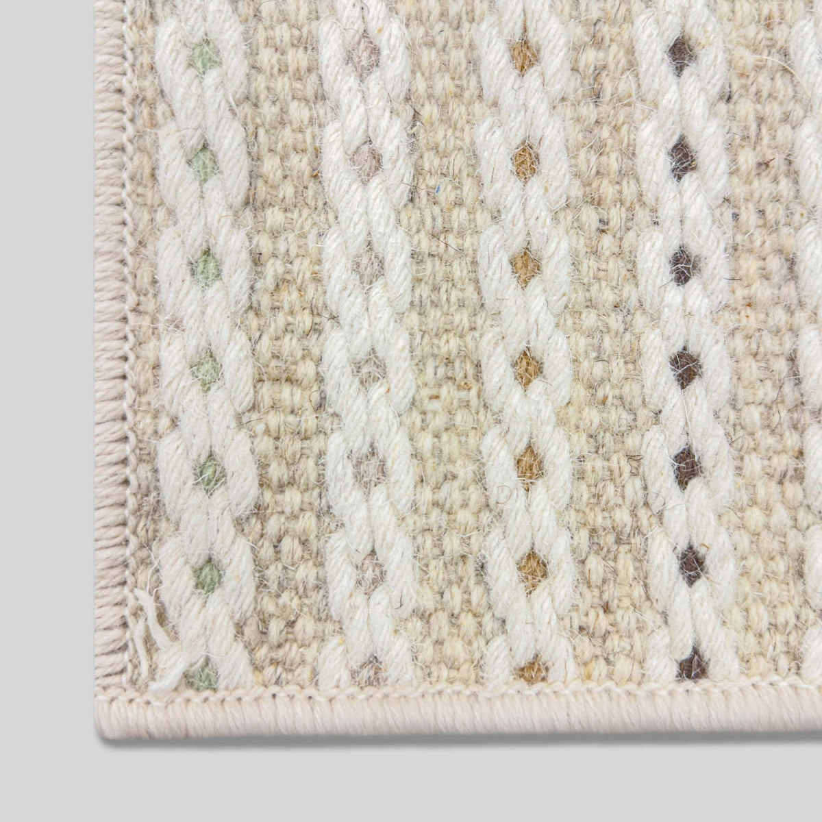 Chain Stitch Winter Wheat Custom Rug