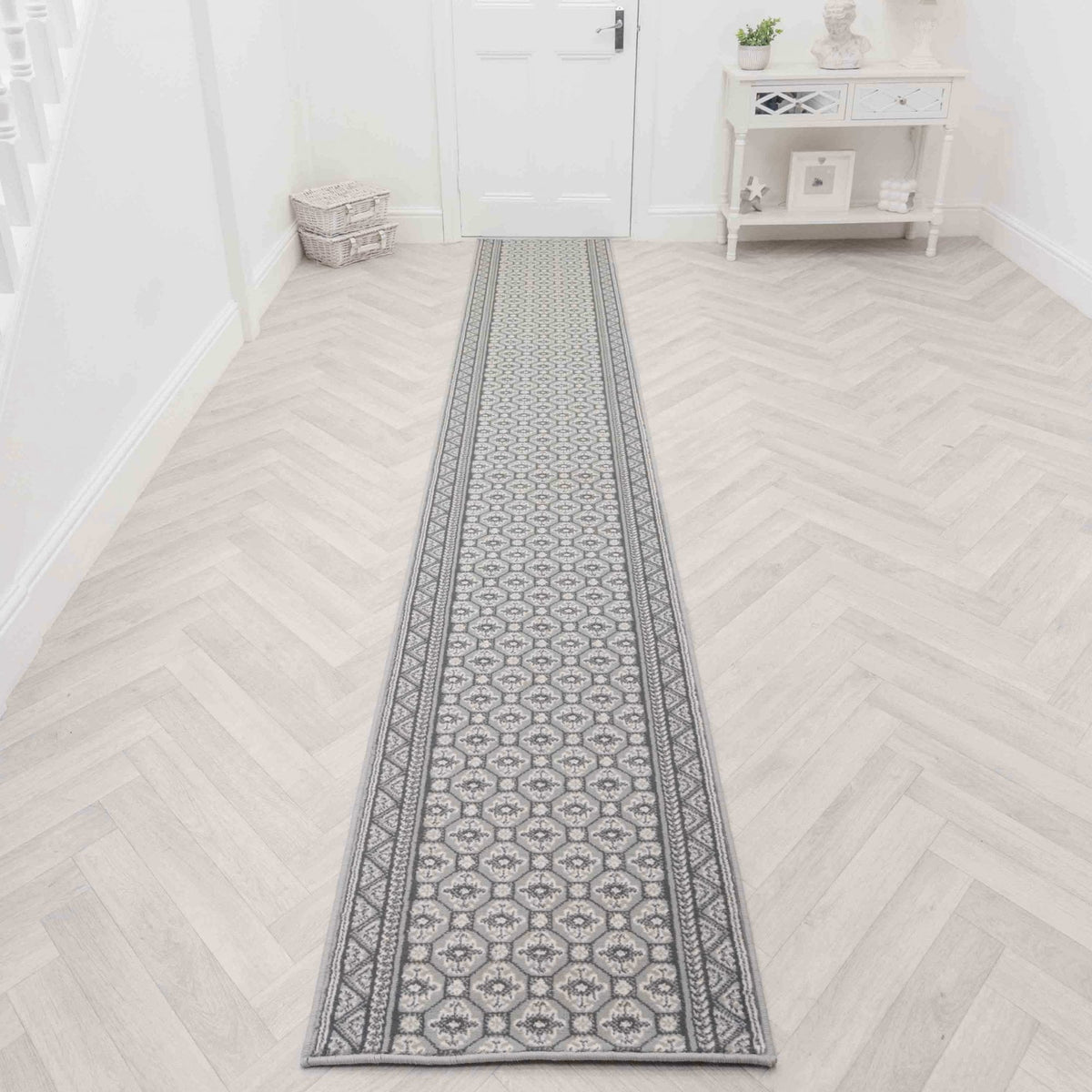 Heriz Grey Hall Runner
