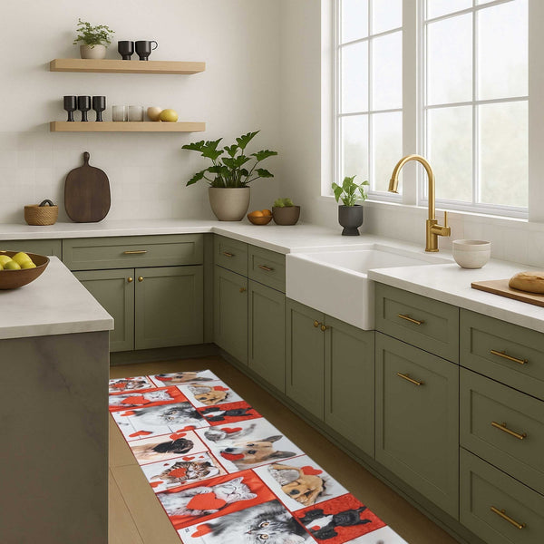 Red Friendship Kitchen Runner