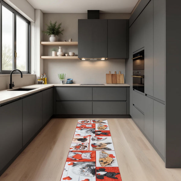 Red Friendship Kitchen Runner