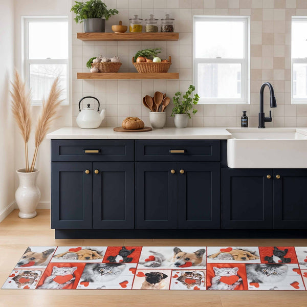 Red Friendship Kitchen Runner