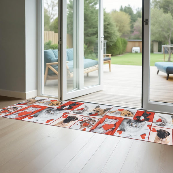 Red Friendship Kitchen Runner