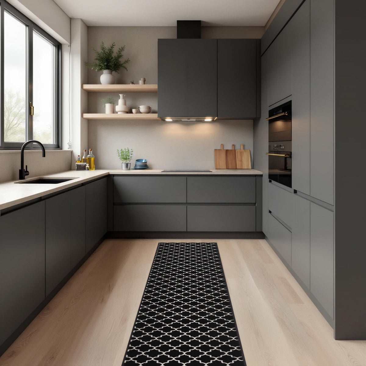Avanti Black Kitchen Runner