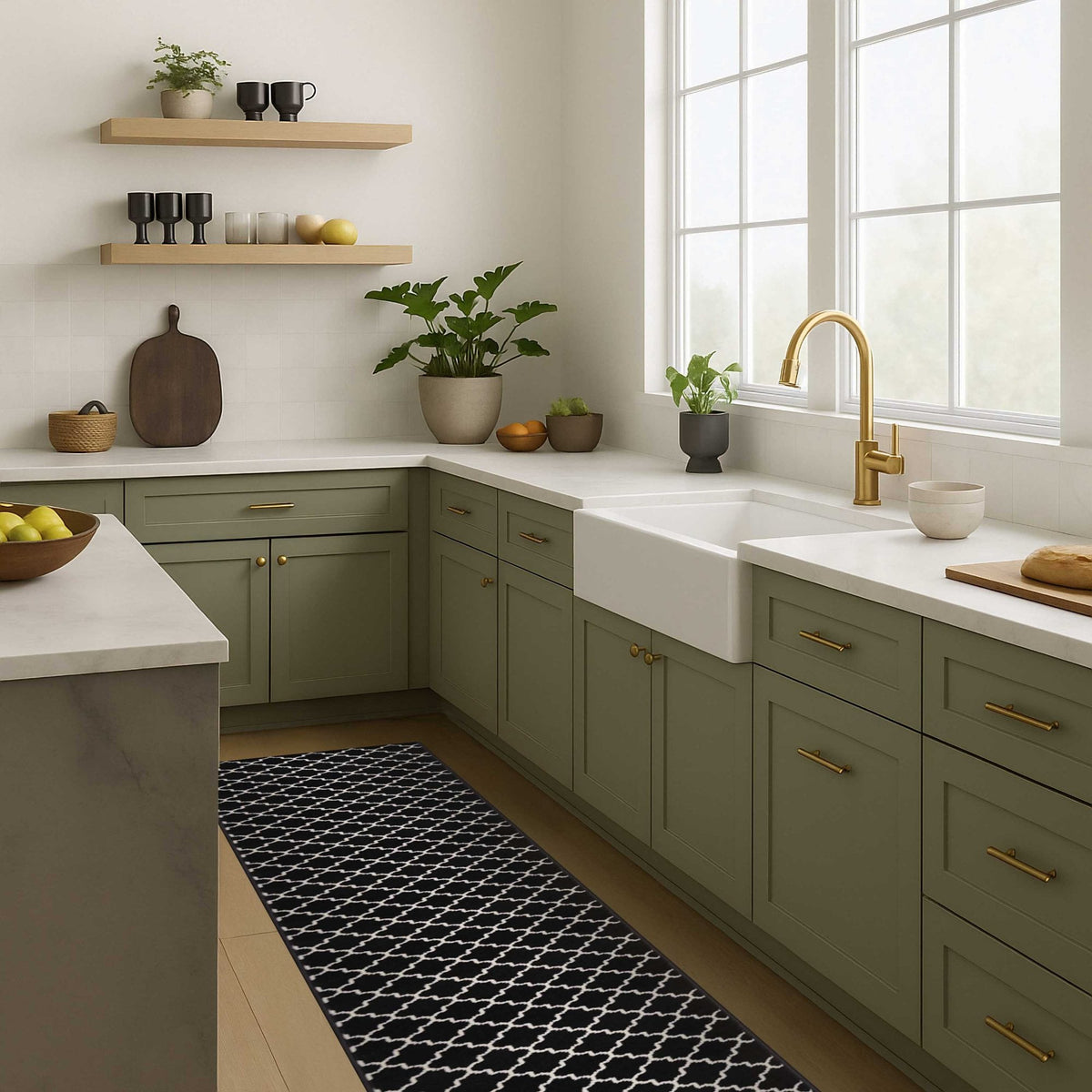 Avanti Black Kitchen Runner