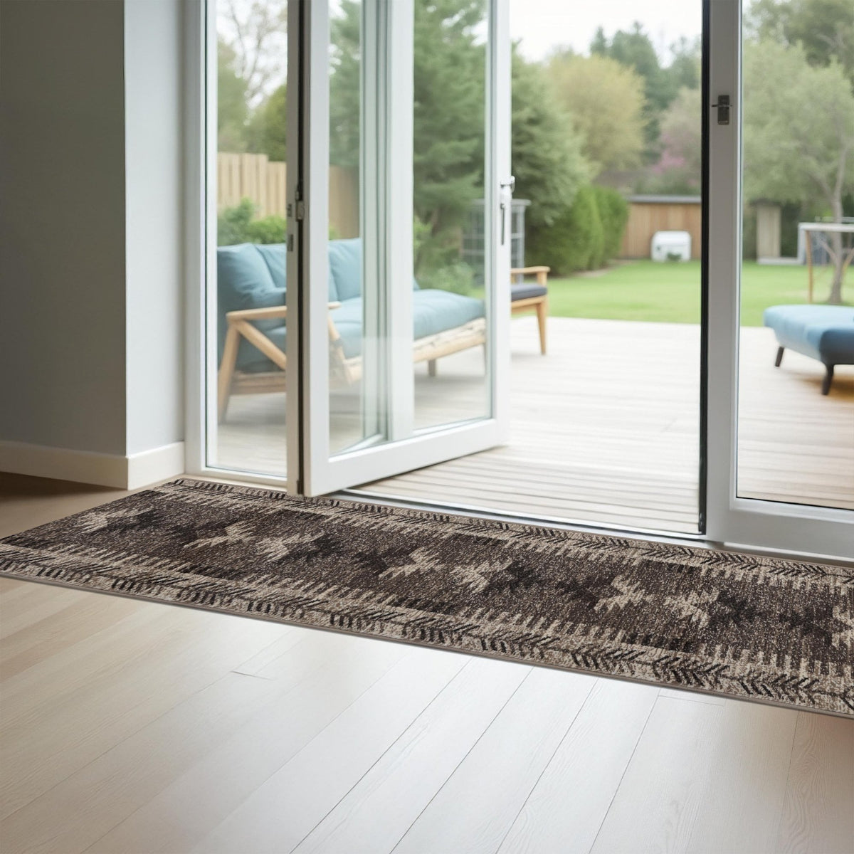 Native Brown Kitchen Runner