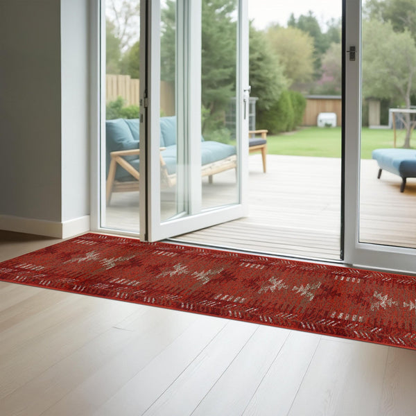 Native Red Kitchen Runner