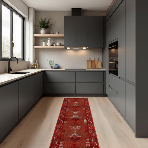 Native Red Kitchen Runner