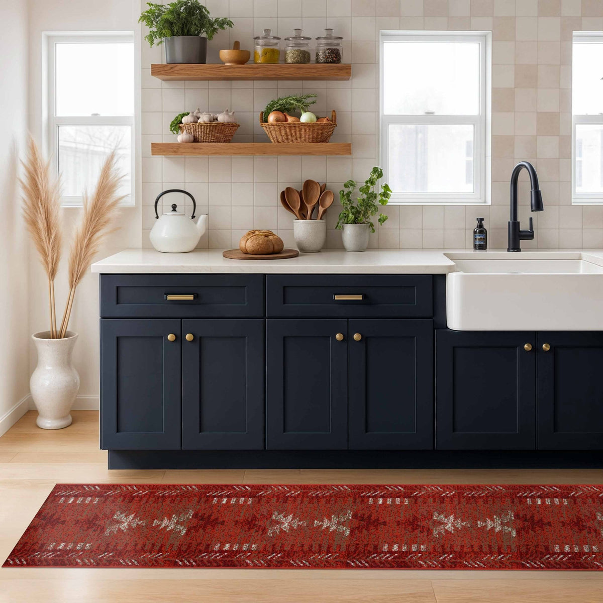 Native Red Kitchen Runner
