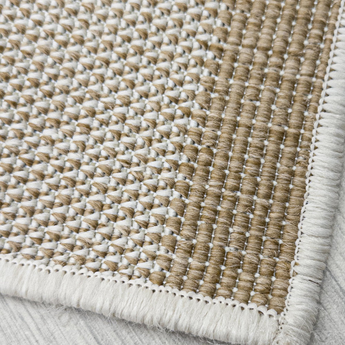 Chequered Brown Hall Runner