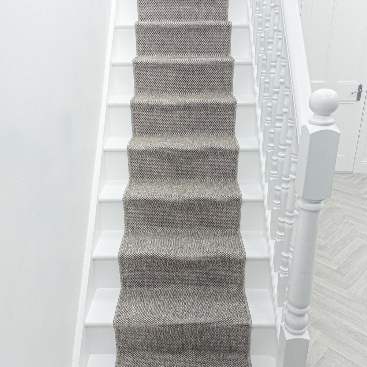 Nevis Heather Gray Stair Runner