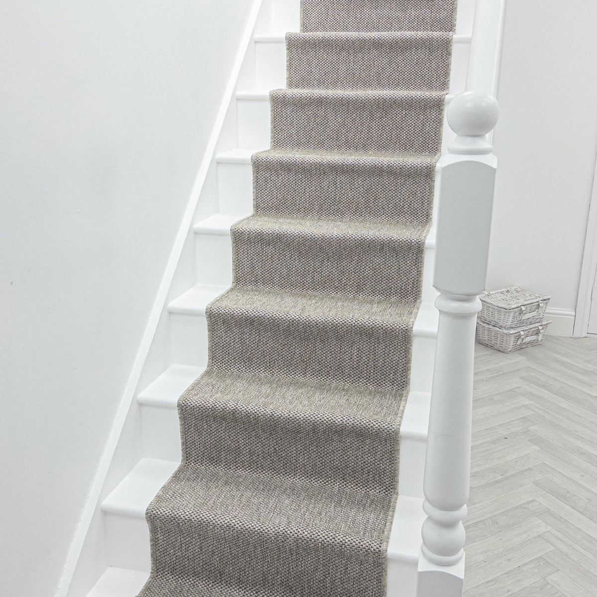Nevis Heather Gray Stair Runner