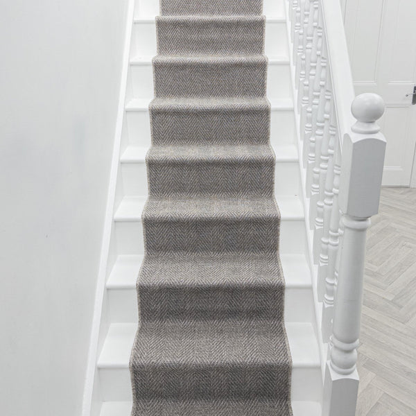 St Kitts Heather Gray Stair Runner