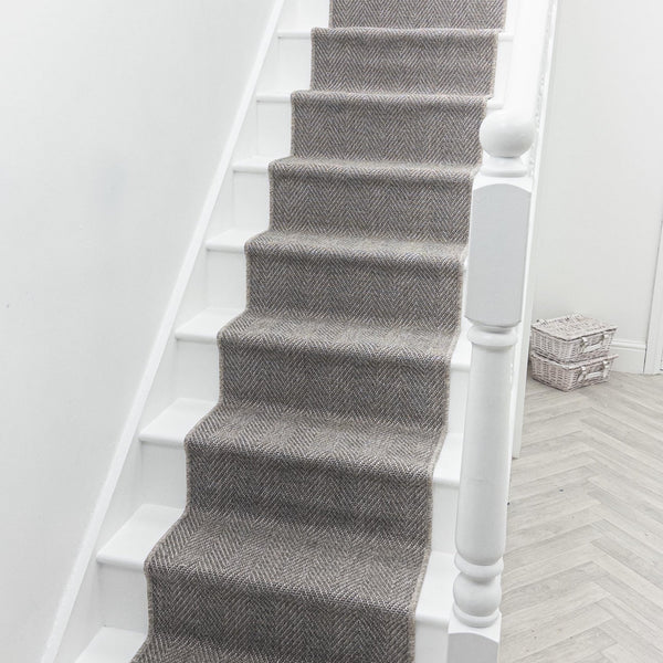 St Kitts Heather Gray Stair Runner