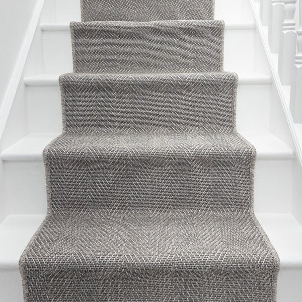 St Kitts Heather Gray Stair Runner