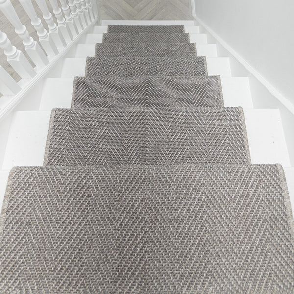 St Kitts Heather Gray Stair Runner