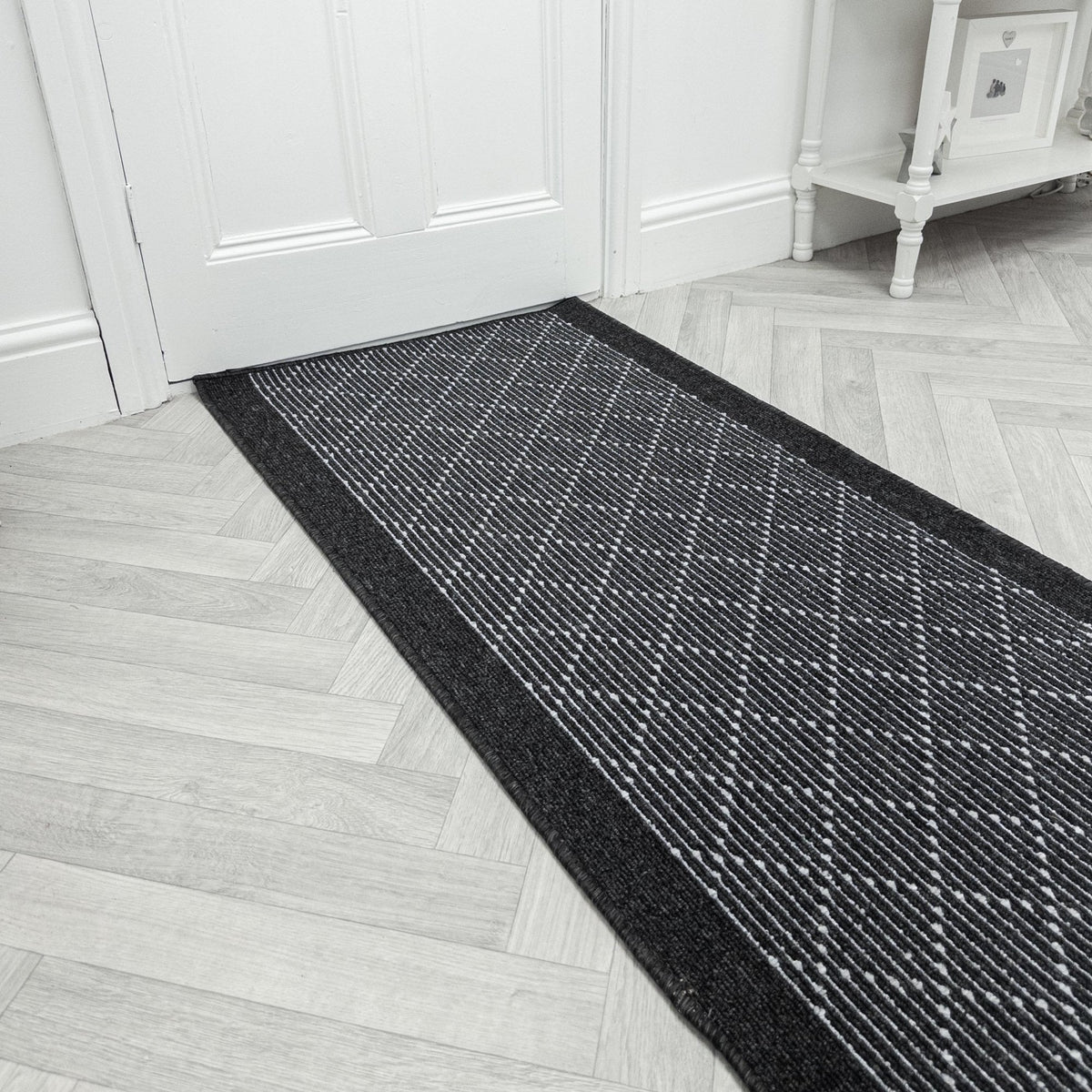 Boulevard Black  Rug Runner