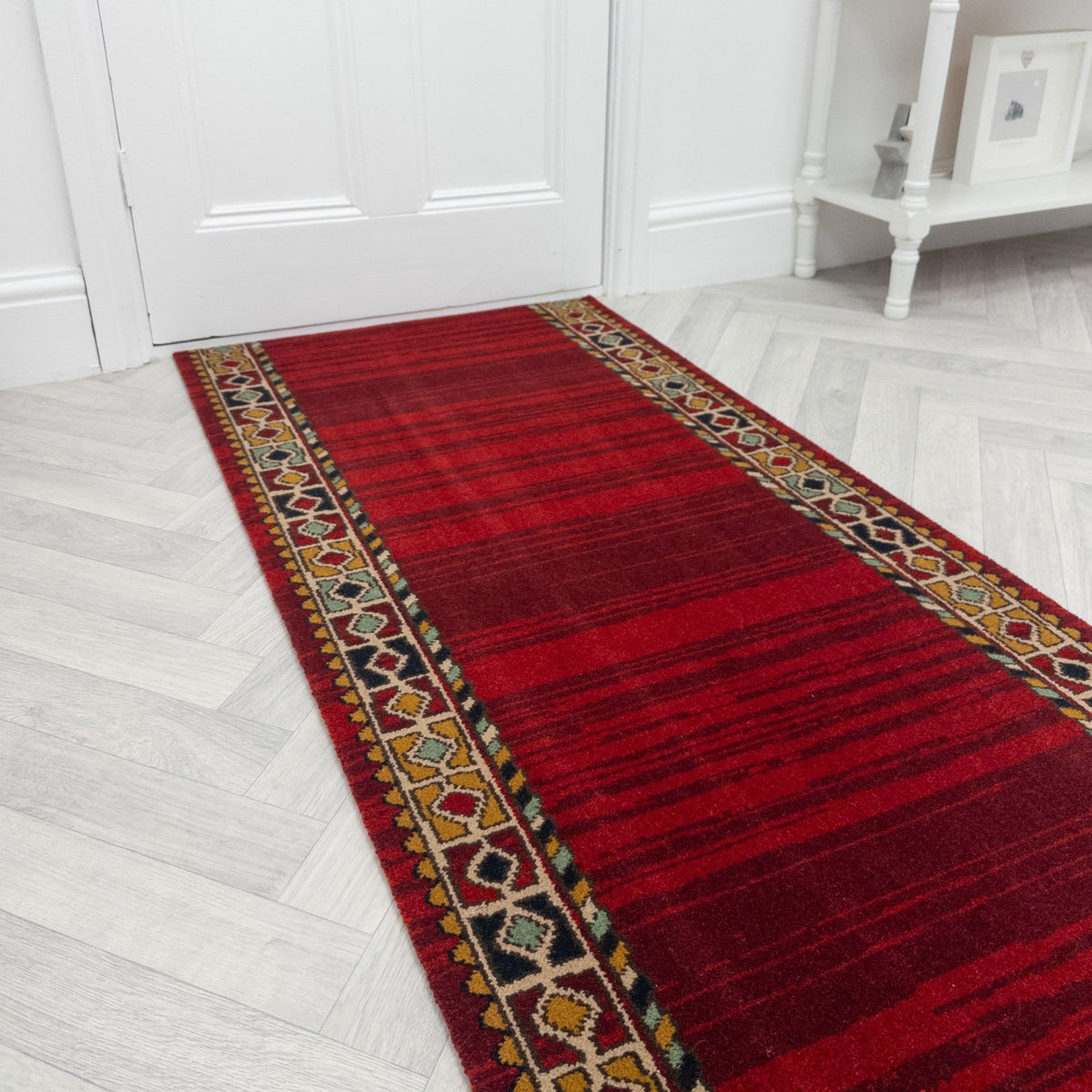 Qashqai Red 261001 Hallway Carpet Runners