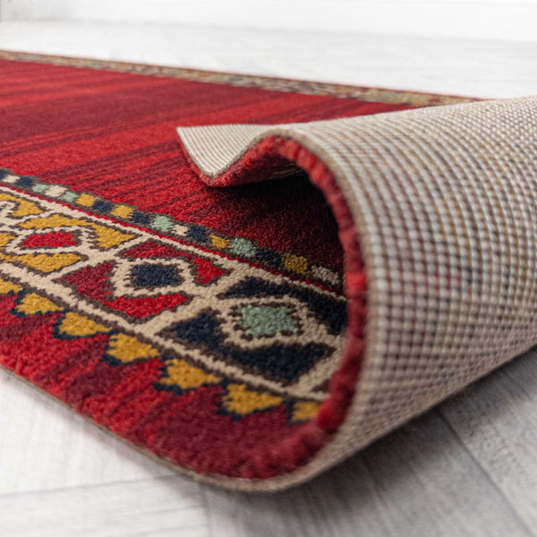 Qashqai Red 261001 Hallway Carpet Runners