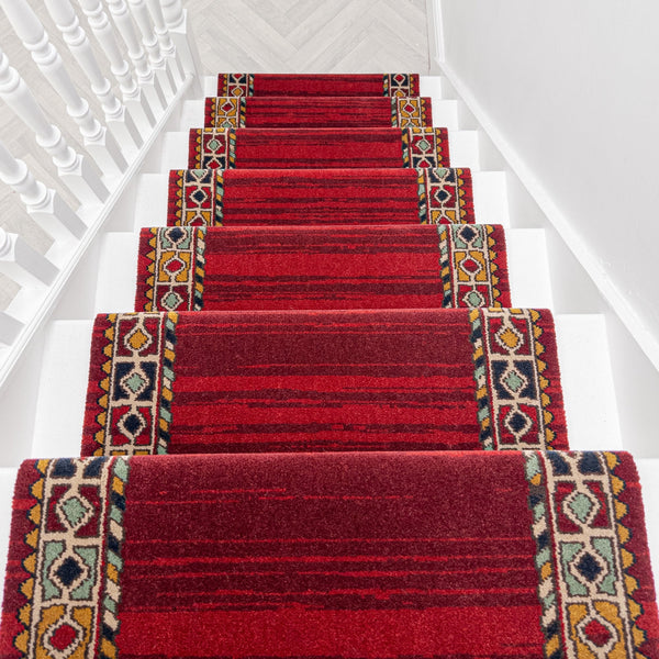 Qashqai Red 261001 Tapis d’escalier