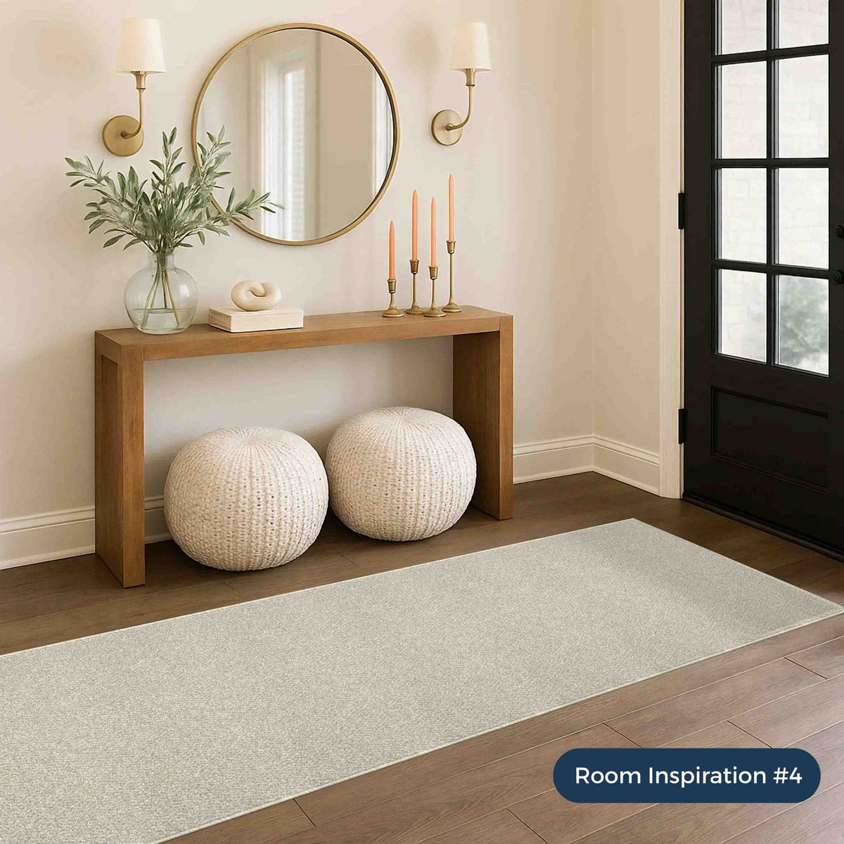Tweed Cool Beige Hall Runner