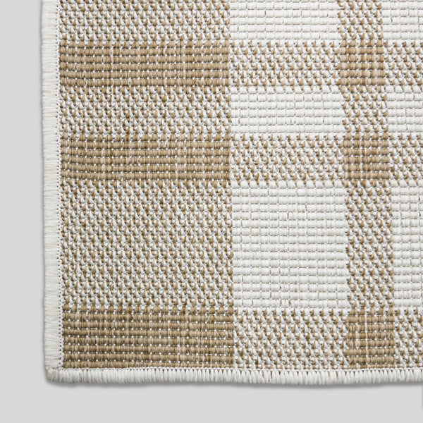 Chequered Brown Stair Runner