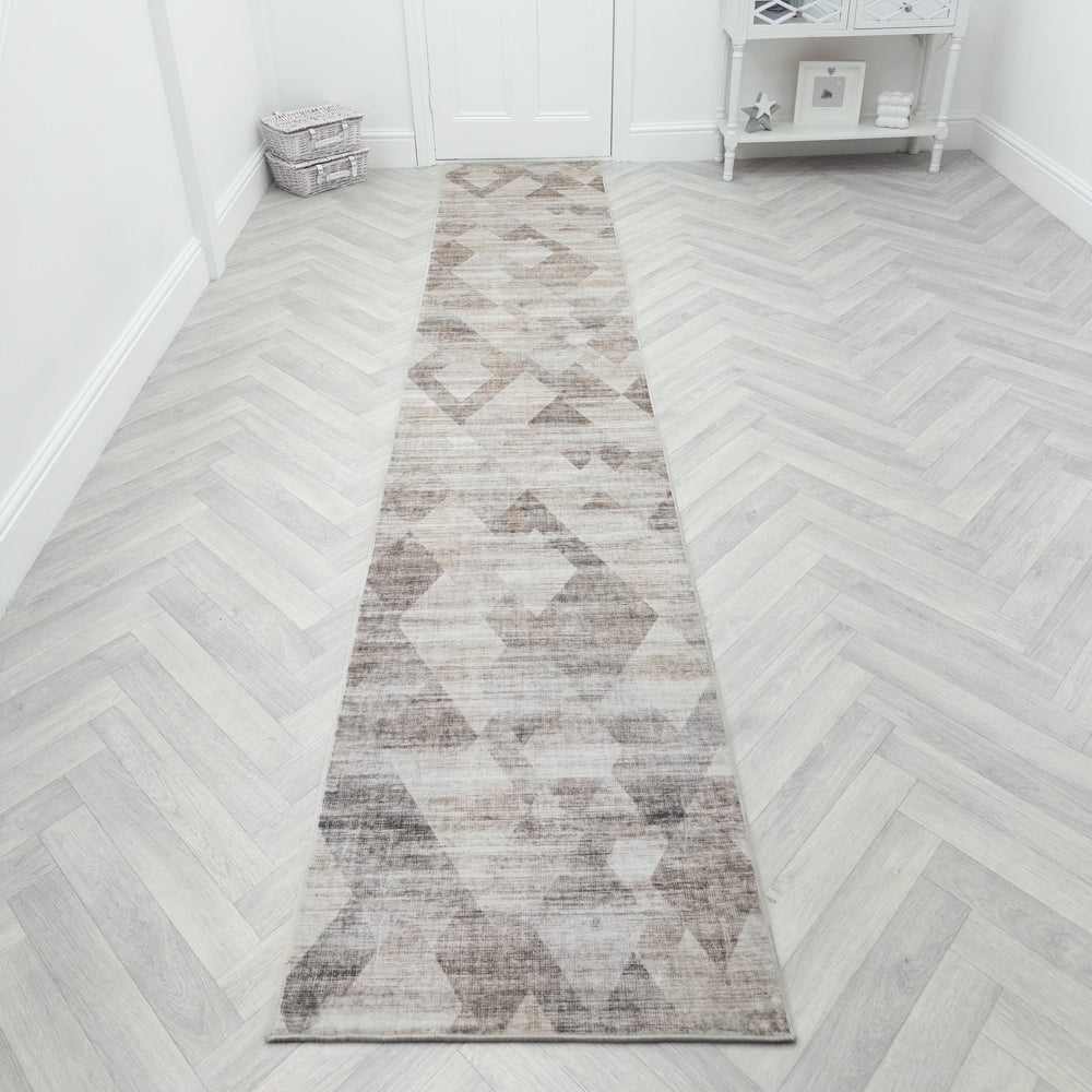 Samuel Grey/Ivory Washable Hall Runner