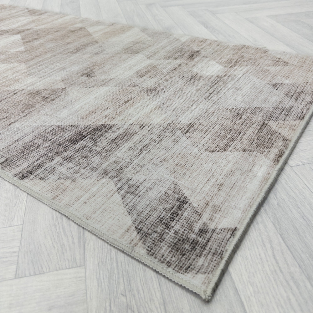 Samuel Grey/Ivory Washable Hall Runner