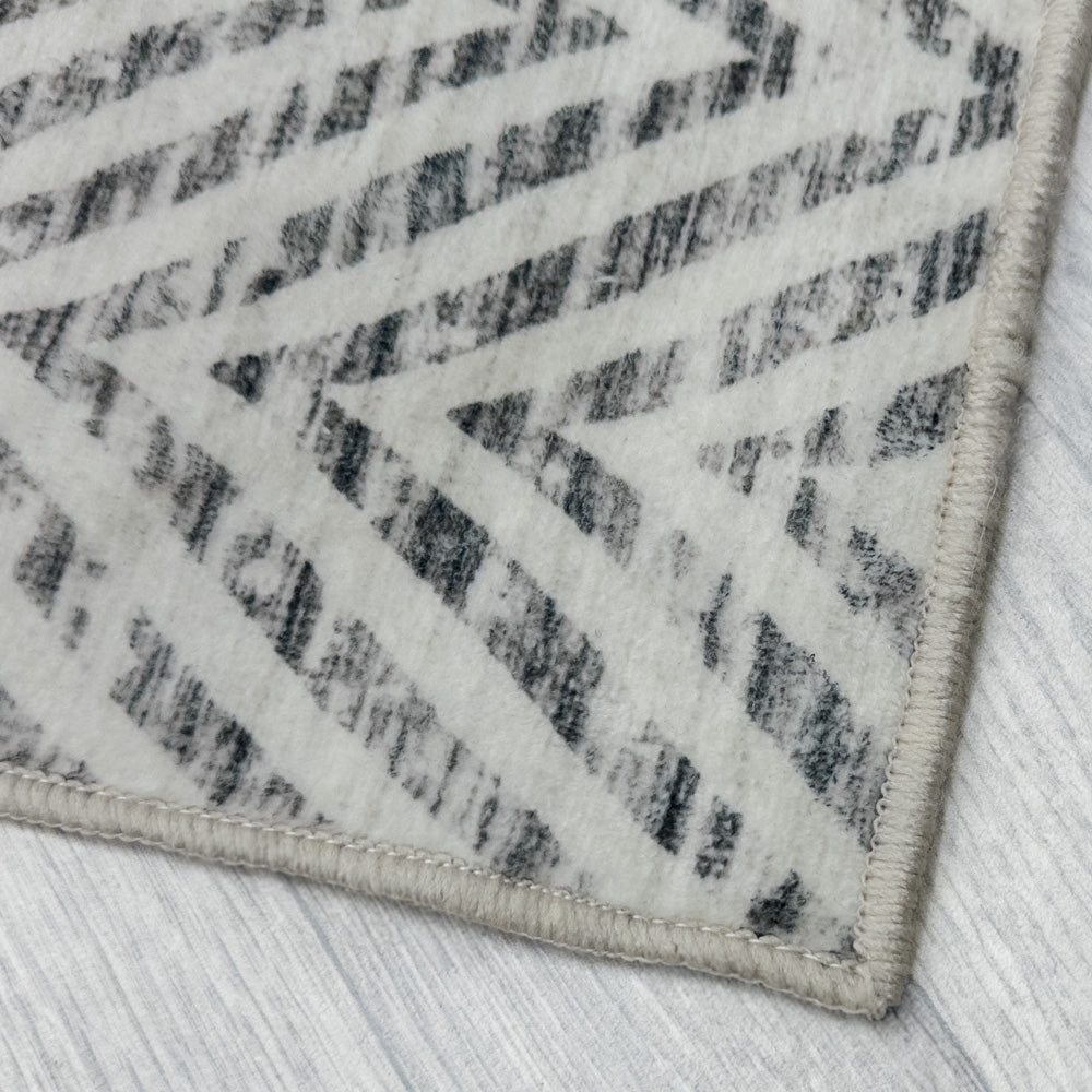 Mavy Ivory Washable Rug Runner