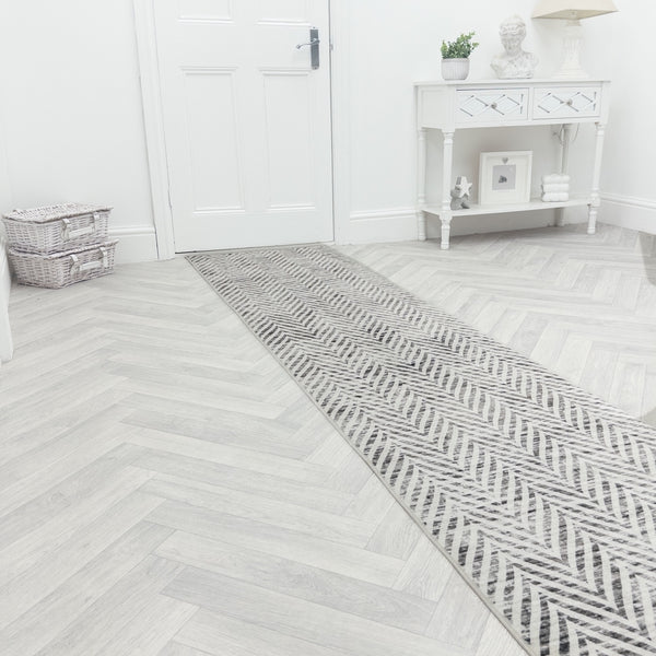 Mavy Ivory Washable Rug Runner