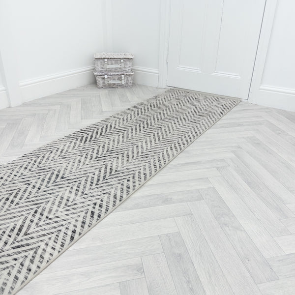 Mavy Ivory Washable Rug Runner