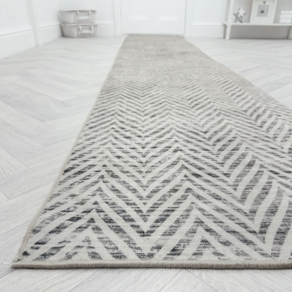 Mavy Ivory Washable Rug Runner