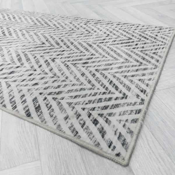 Mavy Ivory Washable Rug Runner