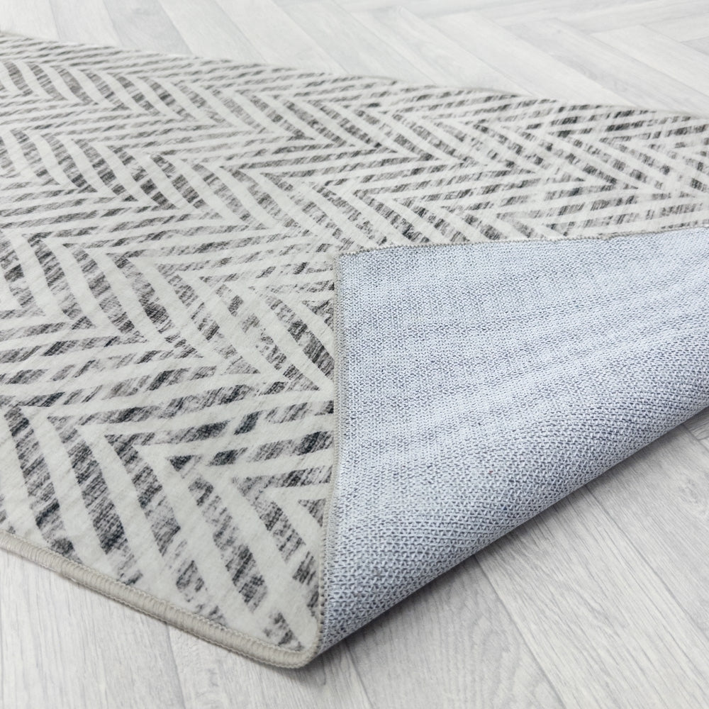 Mavy Ivory Washable Rug Runner