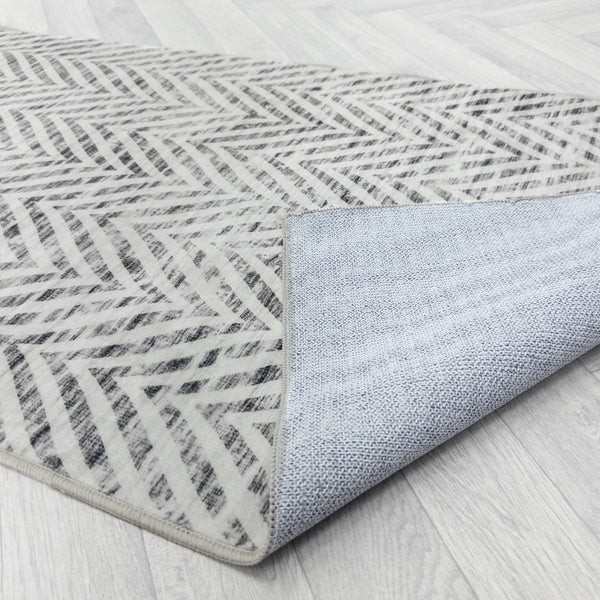 Mavy Ivory Washable Rug Runner