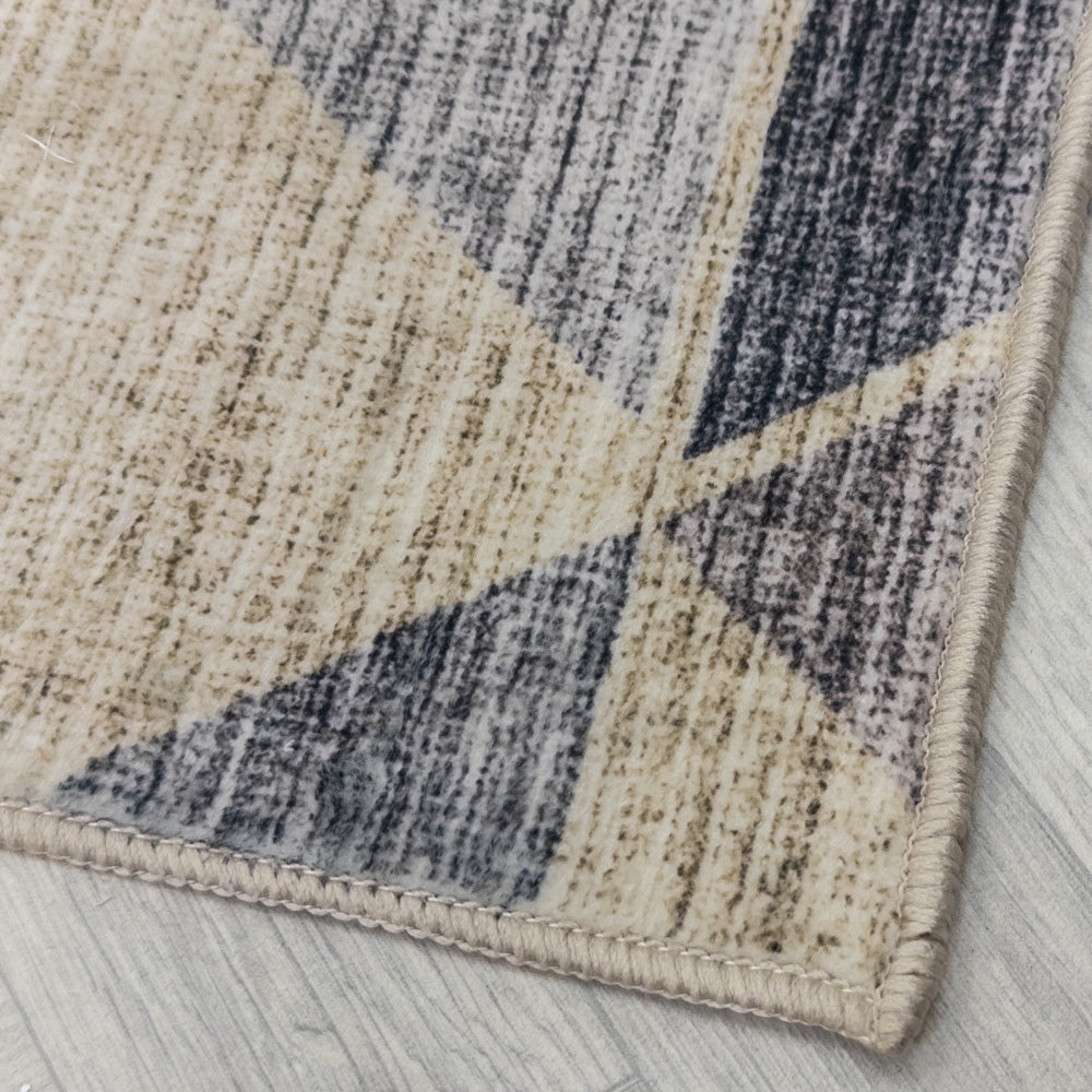 Shamir Gray/Ivory Washable Rug Runner