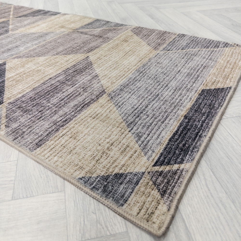 Shamir Gray/Ivory Washable Rug Runner
