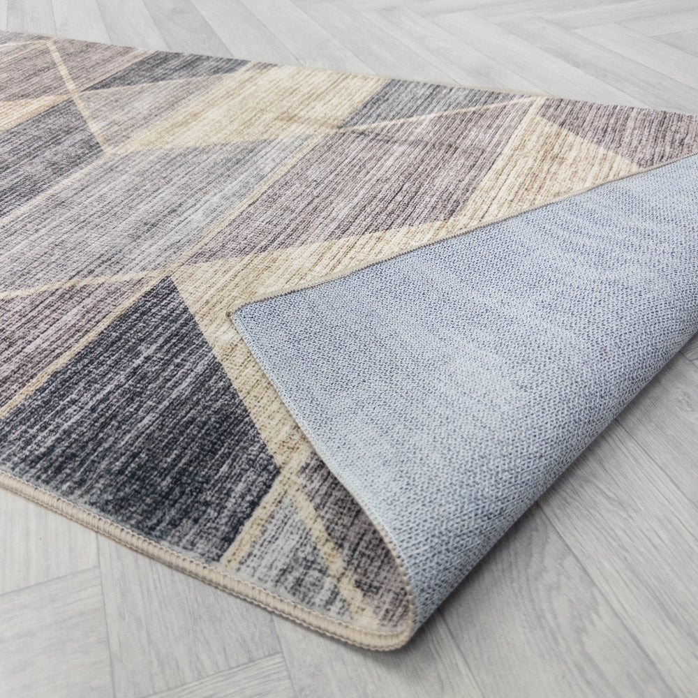 Shamir Gray/Ivory Washable Rug Runner