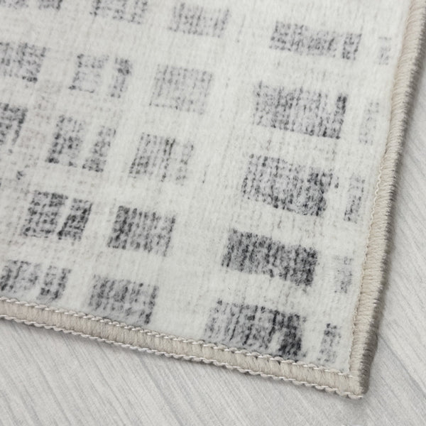 Santona Ivory/Gray Washable Rug Runner