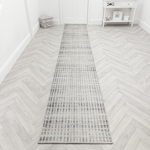 Santona Ivory/Gray Washable Rug Runner