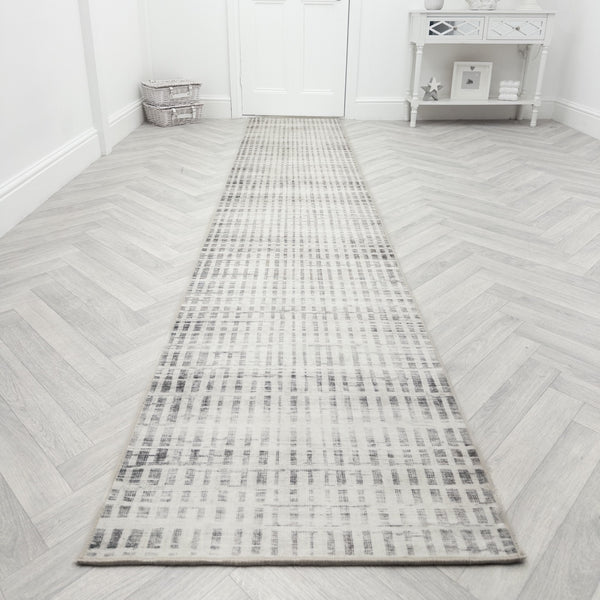 Santona Ivory/Gray Washable Rug Runner