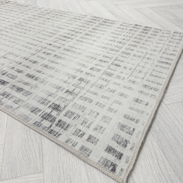 Santona Ivory/Gray Washable Rug Runner