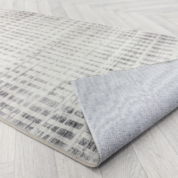 Santona Ivory/Gray Washable Rug Runner