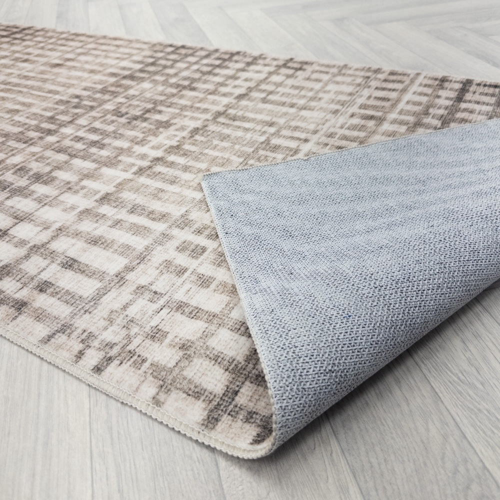 Santona Beige Washable Rug Runner