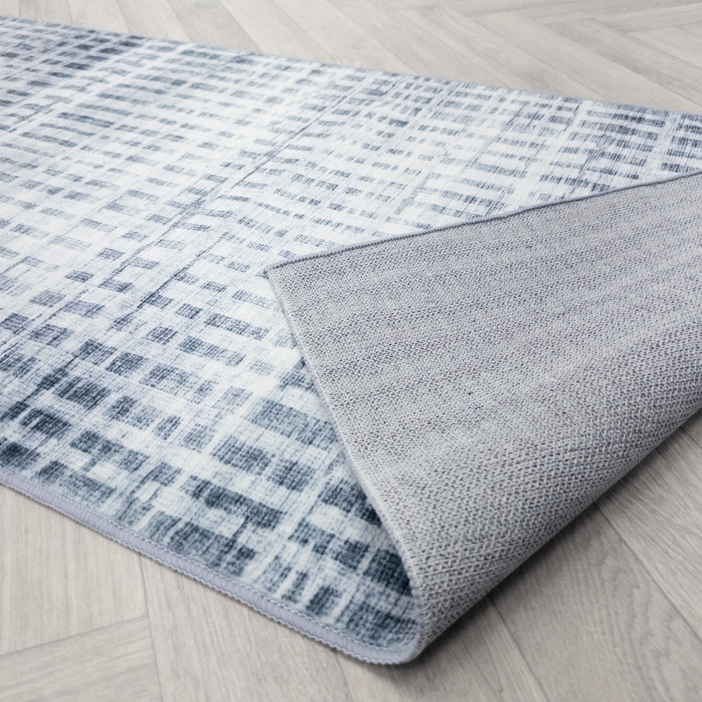 Santona Light Blue Washable Hall Runner